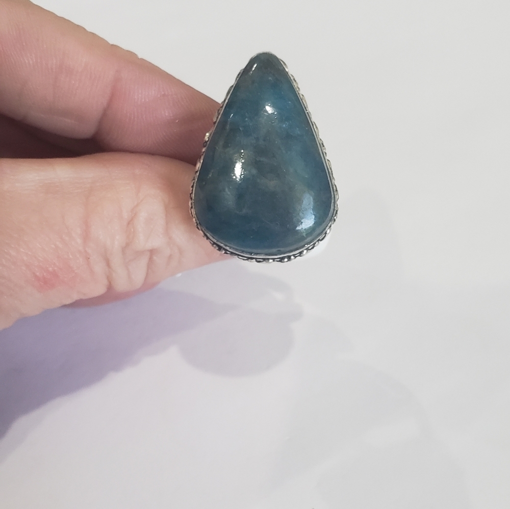 Copper Apatite 925 Stamped Gemstone Ring. New - Never worn - Picture 6 of 12